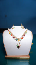 Colorful Geometric Multicolor Stone Studded Jewelery Set