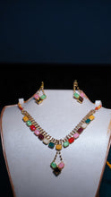 Colorful Geometric Multicolor Stone Studded Jewelery Set