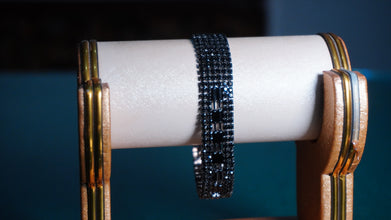 Black Diamond or Black Gemstone Bracelet