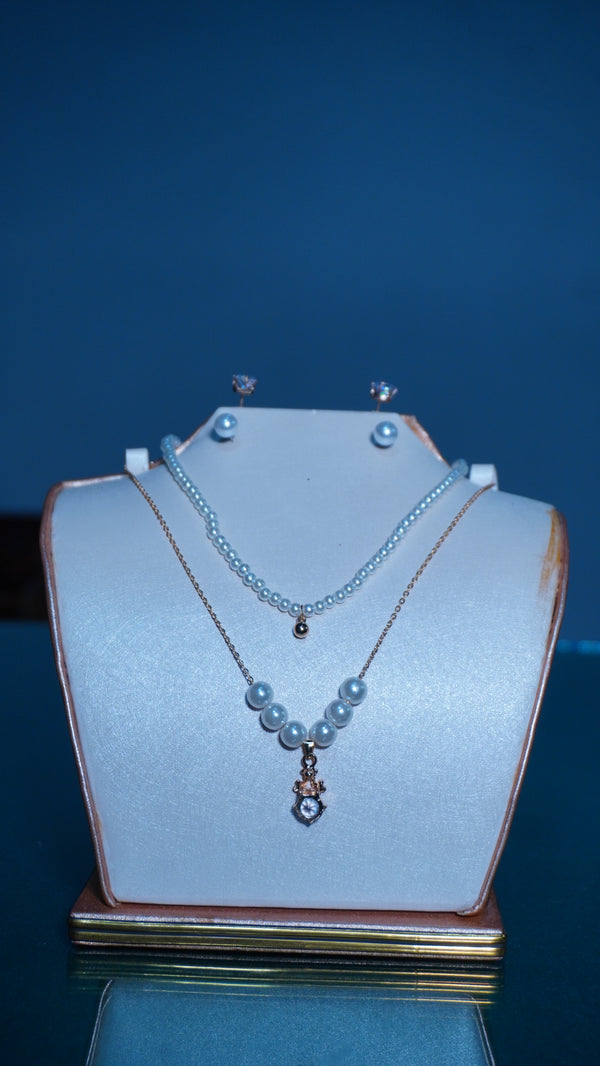 Two-strand pearl necklace
