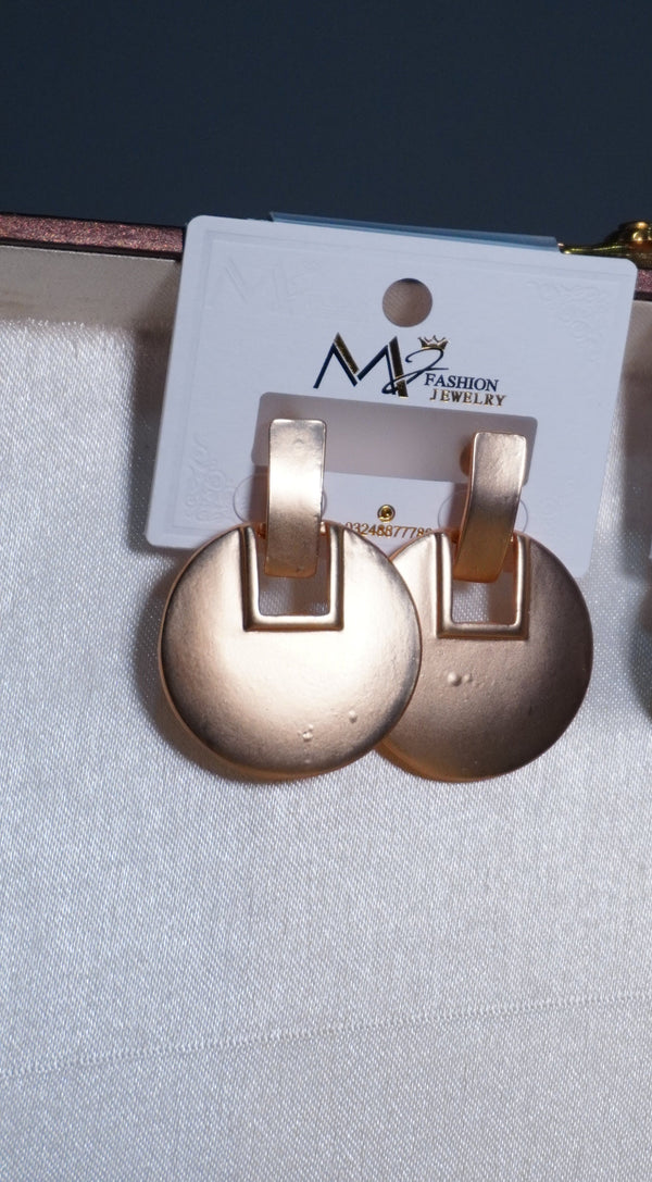 Round Disc Dangle Earrings Minimalist Circle Geometric Statement Drop Earrings for Women Girls Gift