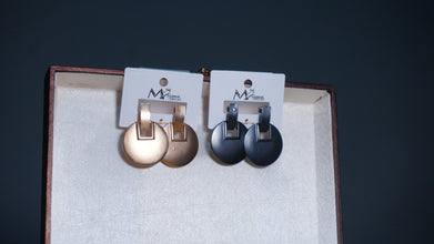 Round Disc Dangle Earrings Minimalist Circle Geometric Statement Drop Earrings for Women Girls Gift