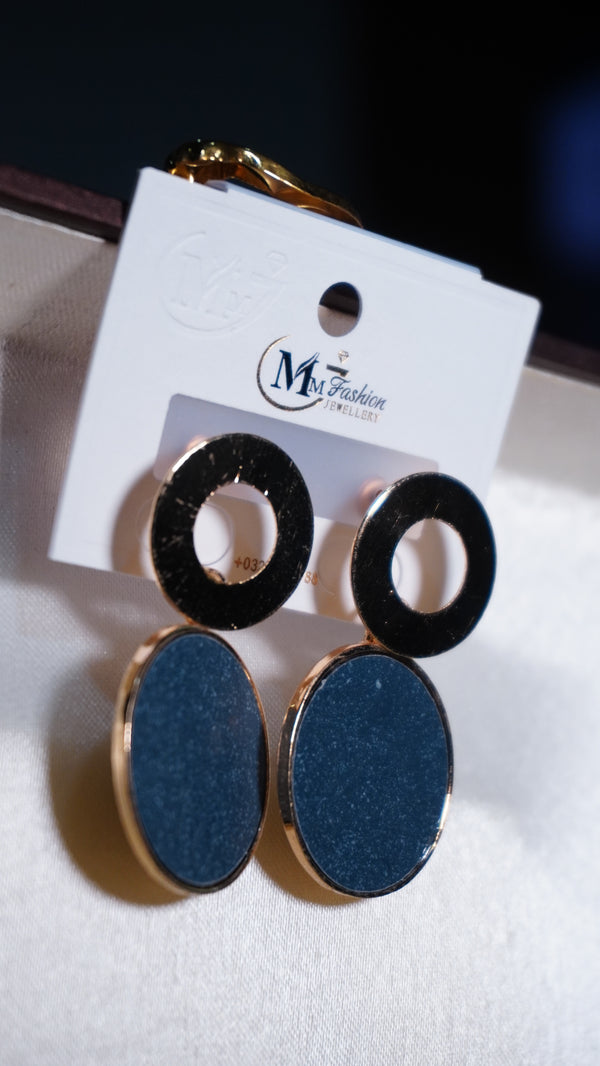 Stylish Women Geometric Round Dangle Hollow Circle Stud Earrings
