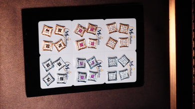 1 Pair Elegant beautiful Tops Earrings square Shape Fashionable design For girls/Woman jewellery