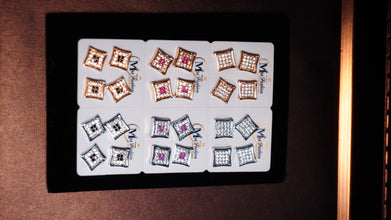 1 Pair Elegant beautiful Tops Earrings square Shape Fashionable design For girls/Woman jewellery