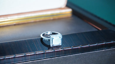 Square Cut Stone Ring For Girls/Women