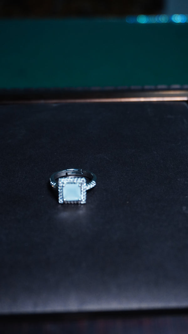 Square Cut Stone Ring For Girls/Women